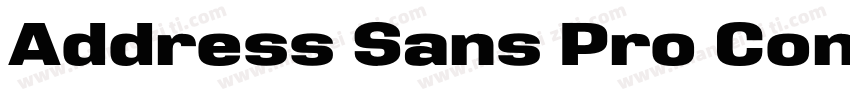Address Sans Pro Condensed Black字体转换